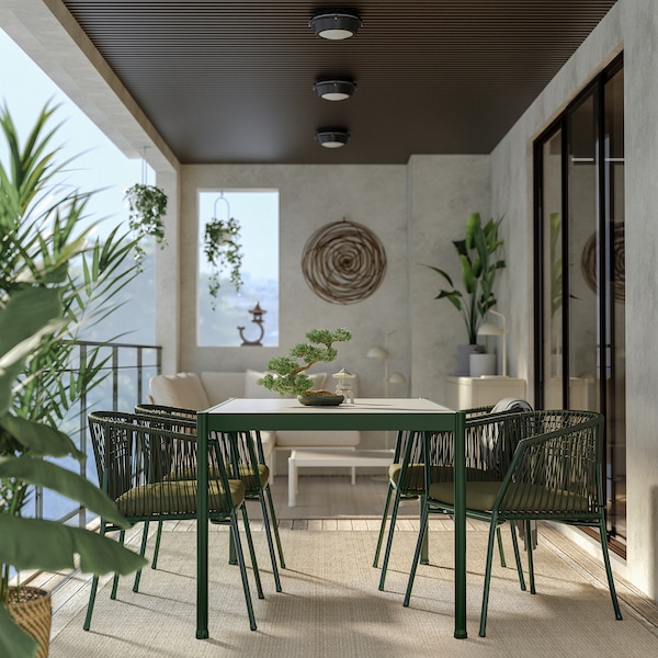 IKEA SEGERÖN table, outdoor, 35 7/8x57 7/8 in Dark Green / Light Gray, Ikea Ireland | 6198FCYQV