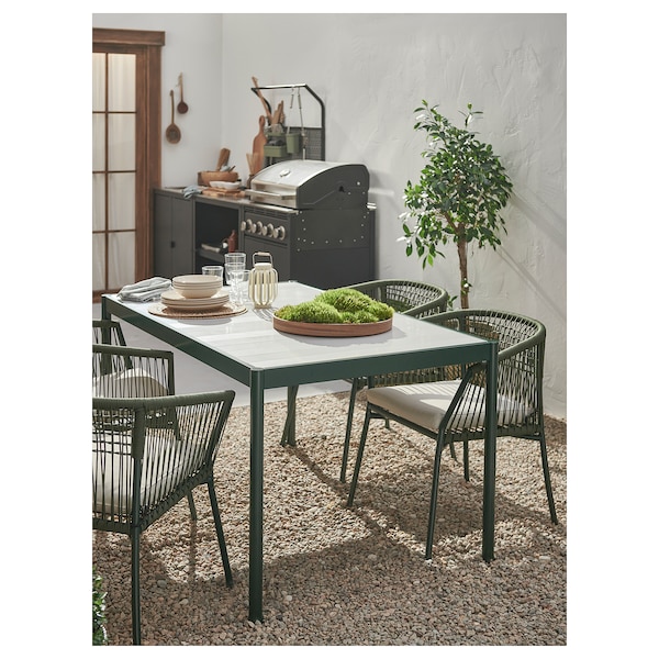 IKEA SEGERÖN table, outdoor, 35 7/8x57 7/8 in Dark Green / Light Gray, Ikea Ireland | 6198FCYQV