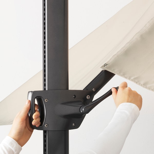 IKEA SEGLARÖ Umbrella, hanging, beige, tilting, Ikea Ireland | 6439IWBYU