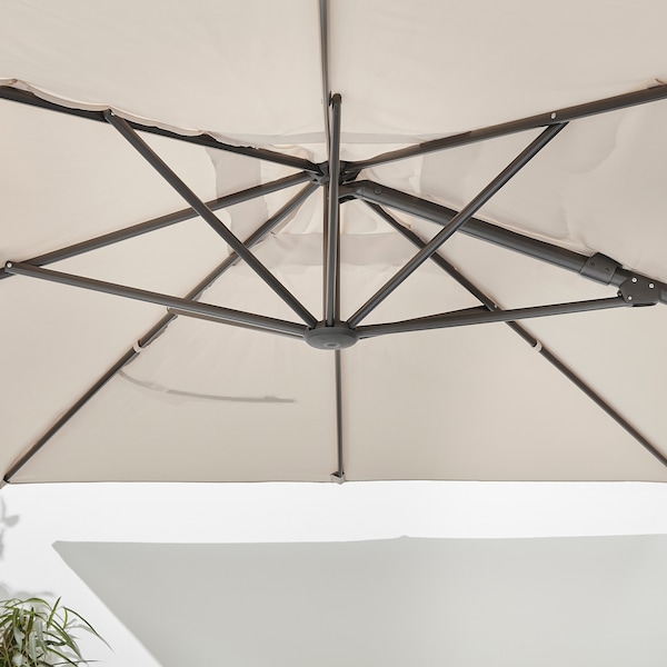 IKEA SEGLARÖ Umbrella, hanging, beige, tilting, Ikea Ireland | 6439IWBYU