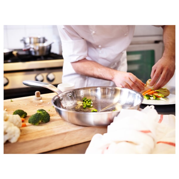 IKEA SENSUELL frying pan, stainless steel/gray, 11 in, Ikea Ireland | 6213CHWVD