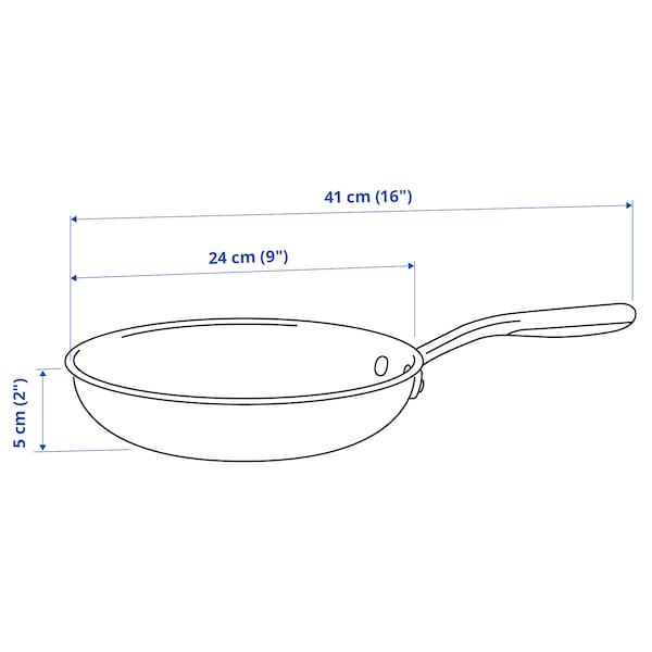 IKEA SENSUELL frying pan, stainless steel/gray, 9 in, Ikea Ireland | 5217XZLHD