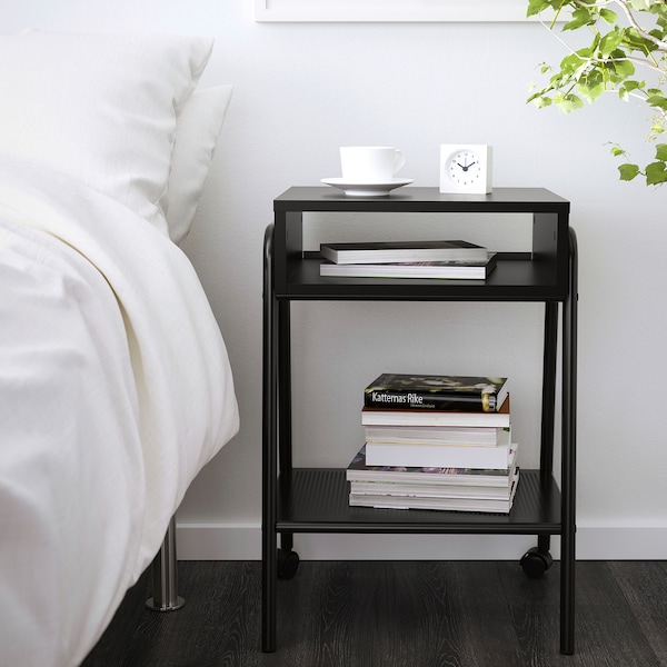 IKEA SETSKOG nightstand, 17 3/4x13 3/4 in Black, Ikea Ireland | 5384DVXOH