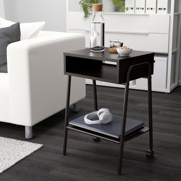 IKEA SETSKOG nightstand, 17 3/4x13 3/4 in Black, Ikea Ireland | 5384DVXOH