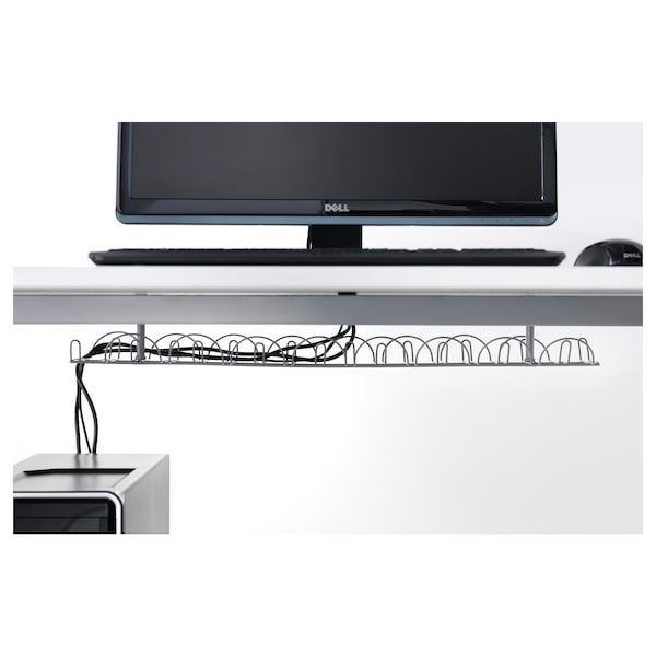 IKEA SIGNUM Cable management, horizontal, silver color, Ikea Ireland | 9537HPVOG