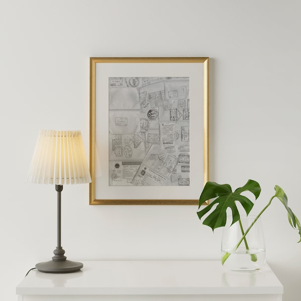 IKEA SILVERHÖJDEN frame, 16x20 in Gold, Ikea Ireland | 7286ICNZY