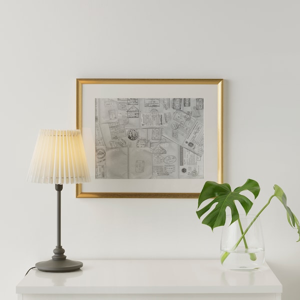 IKEA SILVERHÖJDEN frame, 16x20 in Gold, Ikea Ireland | 7286ICNZY