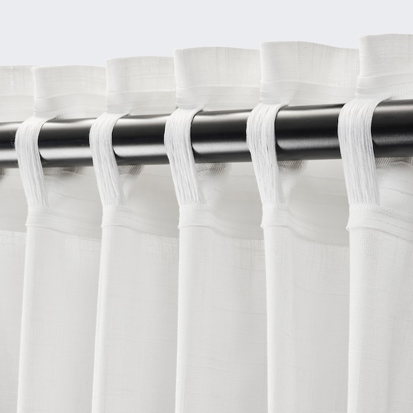 IKEA SILVERLÖNN sheer curtains, 1 pair, 57x98 in White, Ikea Ireland | 7085COJVM