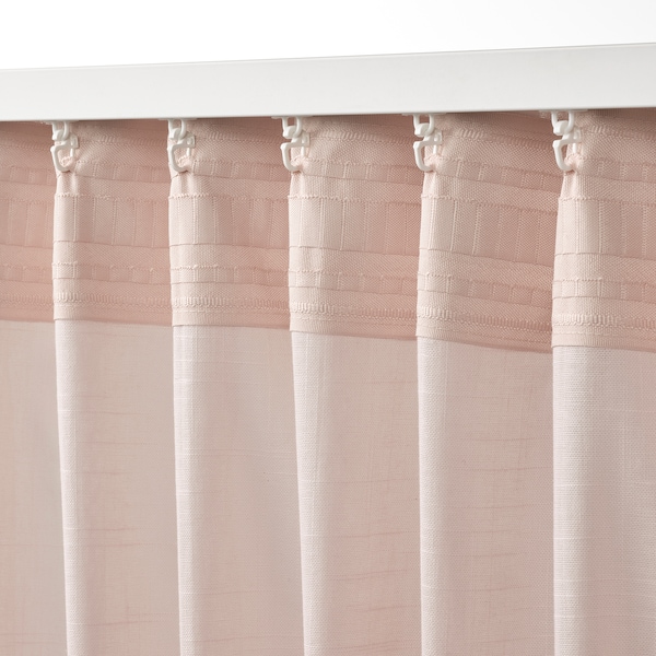 IKEA SILVERLÖNN sheer curtains, 1 pair, 57x98 in Pink, Ikea Ireland | 6195DMNKJ