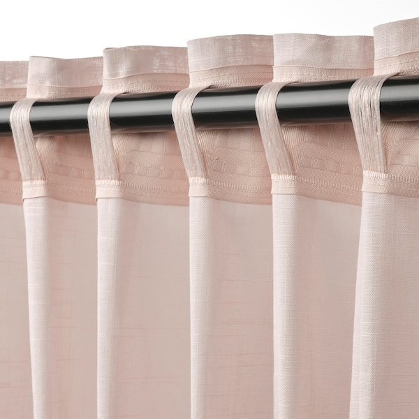 IKEA SILVERLÖNN sheer curtains, 1 pair, 57x98 in Pink, Ikea Ireland | 6195DMNKJ