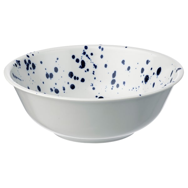 IKEA SILVERSIDA serving bowl, patterned/blue, 11 in, Ikea Ireland | 0689MBUVS