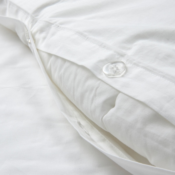IKEA SILVERTISTEL duvet cover and pillowcase(s), King White / Dark Gray, Ikea Ireland | 8731IRPHA