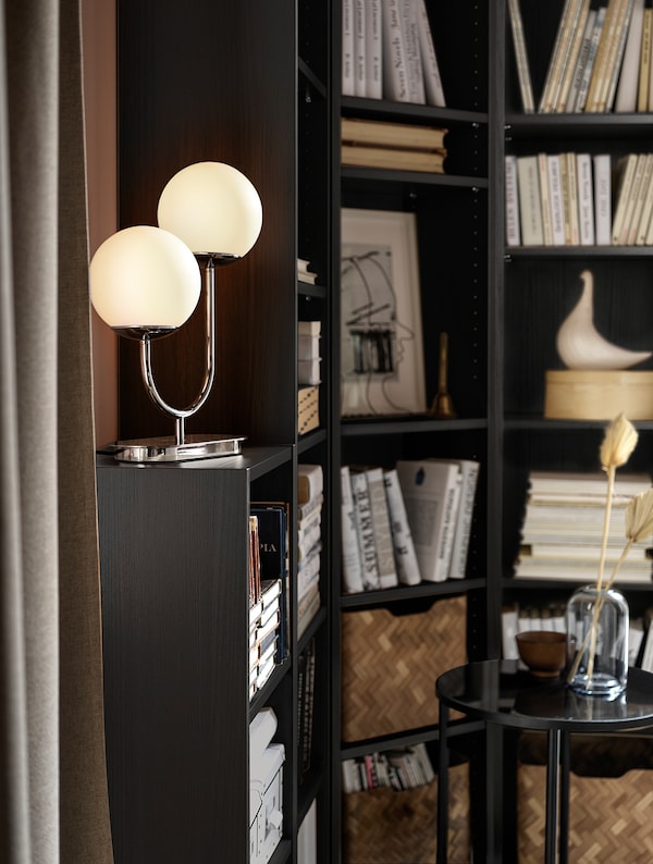 IKEA SIMRISHAMN table lamp with LED bulb, chrome plated/opal glass, 17 in, Ikea Ireland | 9084XAJQM