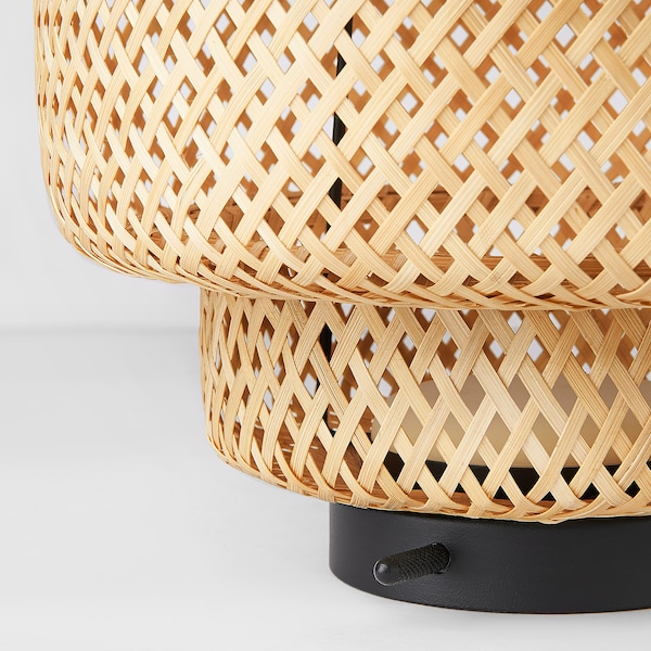 IKEA SINNERLIG LED table lamp, bamboo/handmade dimmable, Ikea Ireland | 2695MLPHT