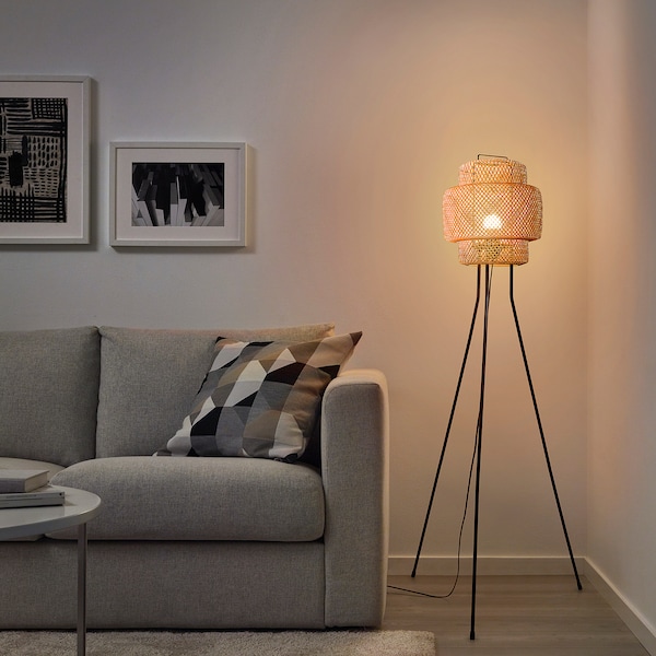 IKEA SINNERLIG floor lamp, bamboo/handmade, Ikea Ireland | 4318WTJKP