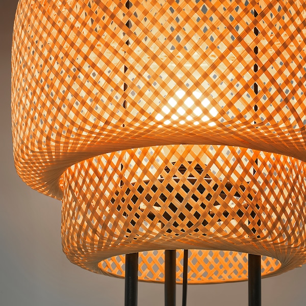 IKEA SINNERLIG floor lamp, bamboo/handmade, Ikea Ireland | 4318WTJKP