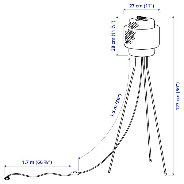 IKEA SINNERLIG floor lamp, bamboo/handmade, Ikea Ireland | 4318WTJKP