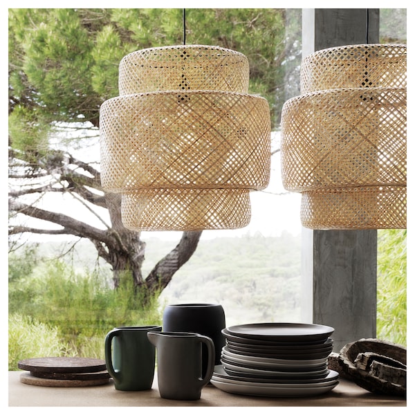 IKEA SINNERLIG pendant lamp, bamboo/handmade, 20 in, Ikea Ireland | 9863YREDW