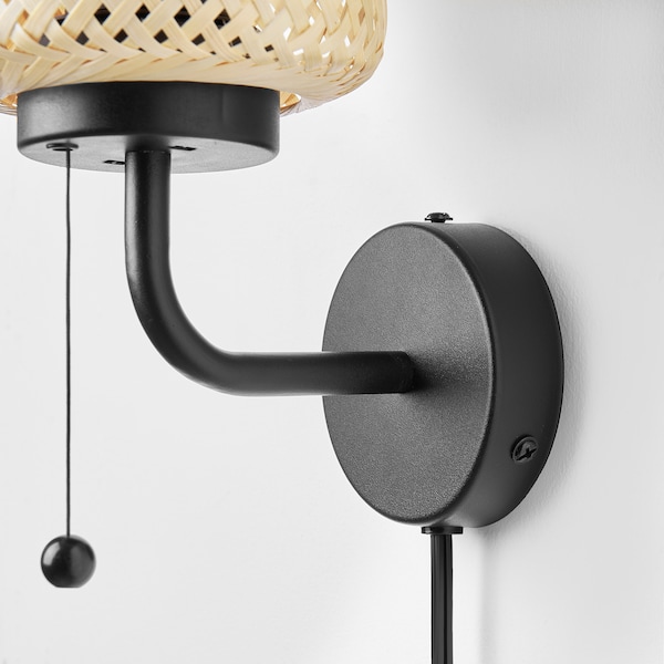 IKEA SINNERLIG wall lamp, bamboo/handmade, Ikea Ireland | 6938TBEDI