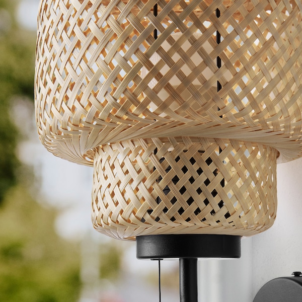 IKEA SINNERLIG wall lamp, bamboo/handmade, Ikea Ireland | 6938TBEDI