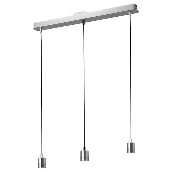 IKEA SKAFTET triple cord set with ceiling mount Nickel Plated Rectangle, Ikea Ireland | 9543ZJGLA