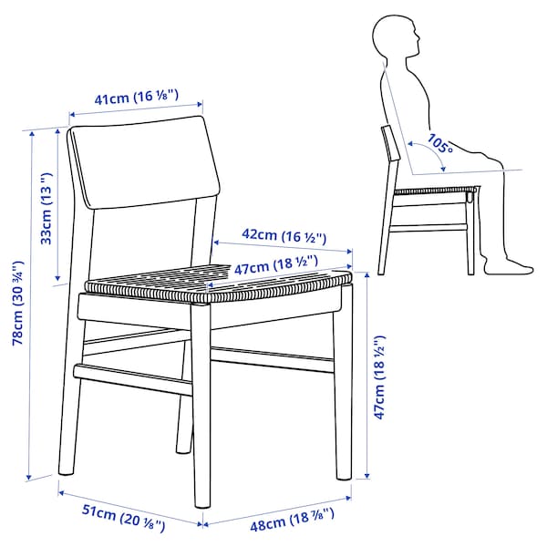 IKEA SKANSNÄS chair, beech Black Beech, Ikea Ireland | 9137GNSJM