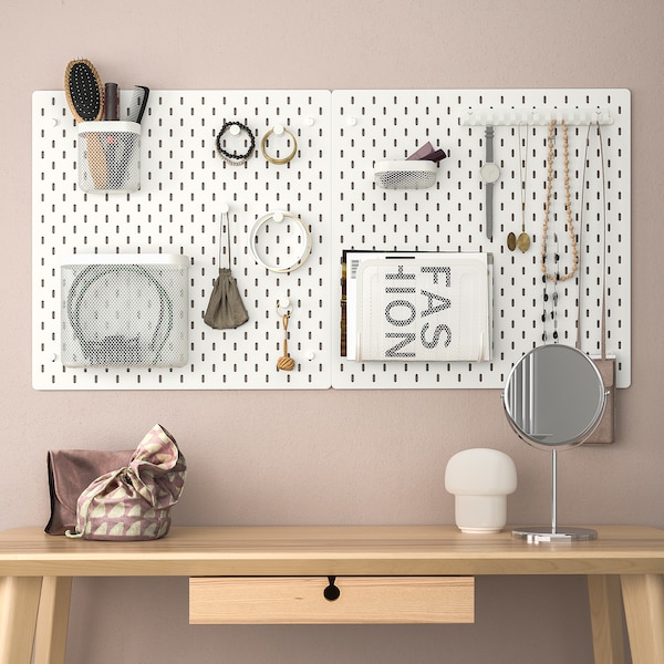 IKEA SKÅDIS Pegboard, white, Width: 22 in Height: 22 in, Ikea Ireland | 3124EVRUZ