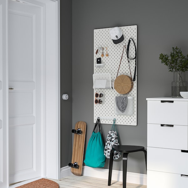 IKEA SKÅDIS Pegboard, white, Width: 22 in Height: 22 in, Ikea Ireland | 3124EVRUZ