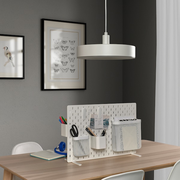 IKEA SKÅDIS free-standing peg board, white, 22x14 ½ in, Ikea Ireland | 2169ADUXQ
