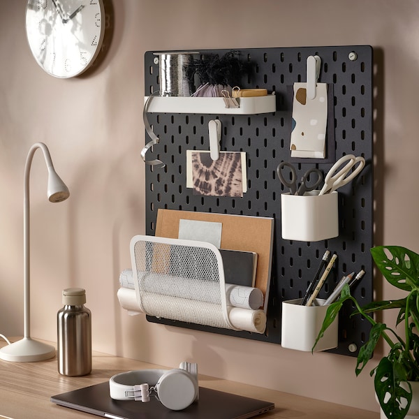 IKEA SKÅDIS pegboard, 22x22 in Black, Ikea Ireland | 8197HOLIU