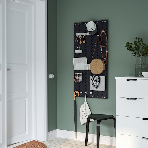 IKEA SKÅDIS pegboard, 22x22 in Black, Ikea Ireland | 8197HOLIU
