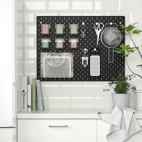 IKEA SKÅDIS pegboard, black, 30x22 in, Ikea Ireland | 9865OYERU