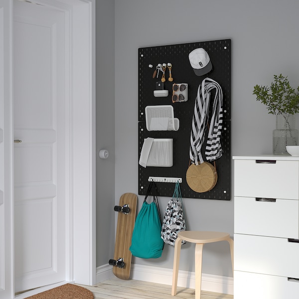 IKEA SKÅDIS pegboard, black, 30x22 in, Ikea Ireland | 9865OYERU