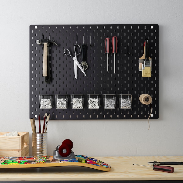 IKEA SKÅDIS pegboard, black, 30x22 in, Ikea Ireland | 9865OYERU