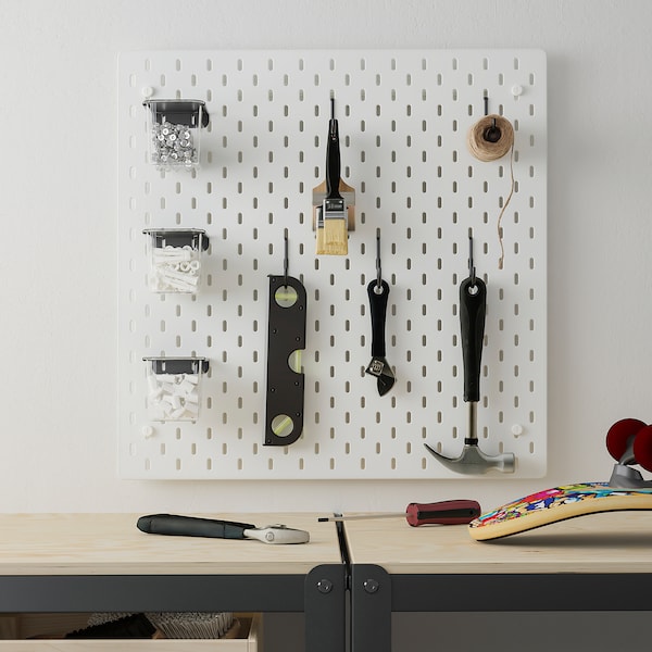 IKEA SKÅDIS pegboard combination, 22x22 in White, Ikea Ireland | 8345KPNHC