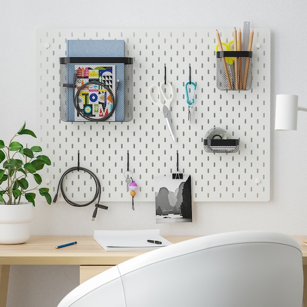 IKEA SKÅDIS pegboard combination, 30x22 in White, Ikea Ireland | 4506CPYEJ