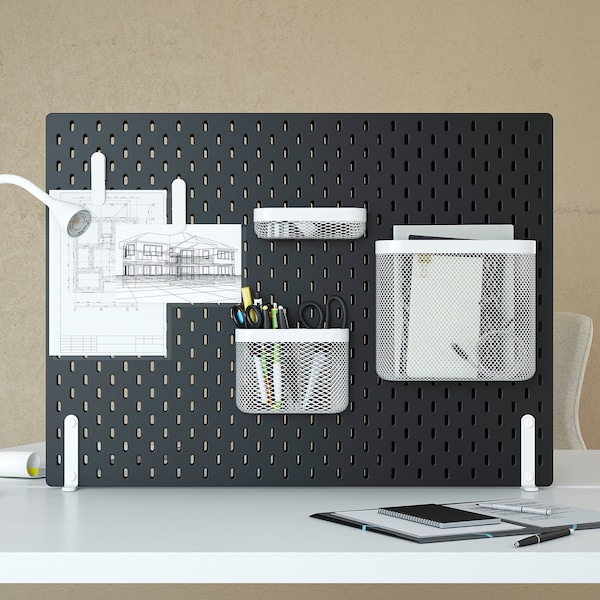 IKEA SKÅDIS pegboard combination, 30x22 in Black, Ikea Ireland | 1290IDXYM