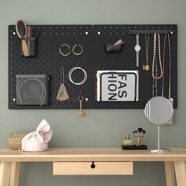 IKEA SKÅDIS storage basket, set of 3 Black, Ikea Ireland | 1406XHYQR