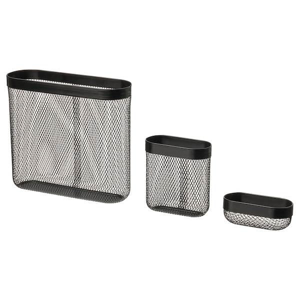 IKEA SKÅDIS storage basket, set of 3 Black, Ikea Ireland | 1406XHYQR