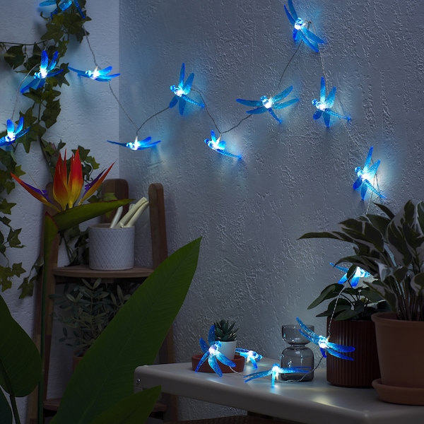 IKEA SKINA LED string light w/16lights,outdoor Dragonfly, Ikea Ireland | 1473XLKHE