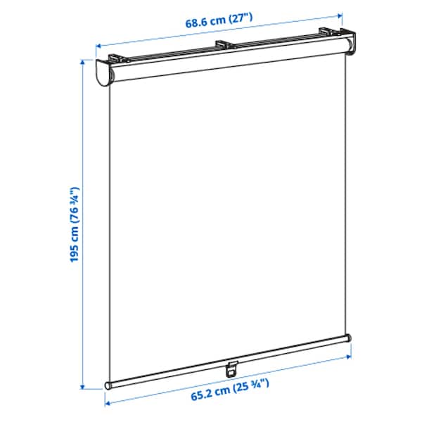 IKEA SKOGSKLÖVER Roller blind, white, 27x76 ¾ in, Ikea Ireland | 7640OYQCU