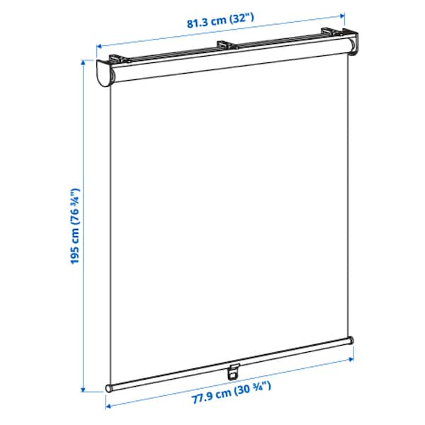 IKEA SKOGSKLÖVER Roller blind, white, 32x76 ¾ in, Ikea Ireland | 5487FXVZJ