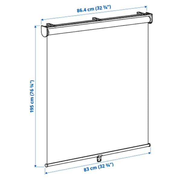 IKEA SKOGSKLÖVER Roller blind, white, 34x76 ¾ in, Ikea Ireland | 1032WUMVL