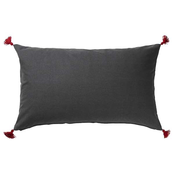 IKEA SKOGSKORN cushion, dark gray/multicolor, 16x26 in, Ikea Ireland | 6078UXFCL