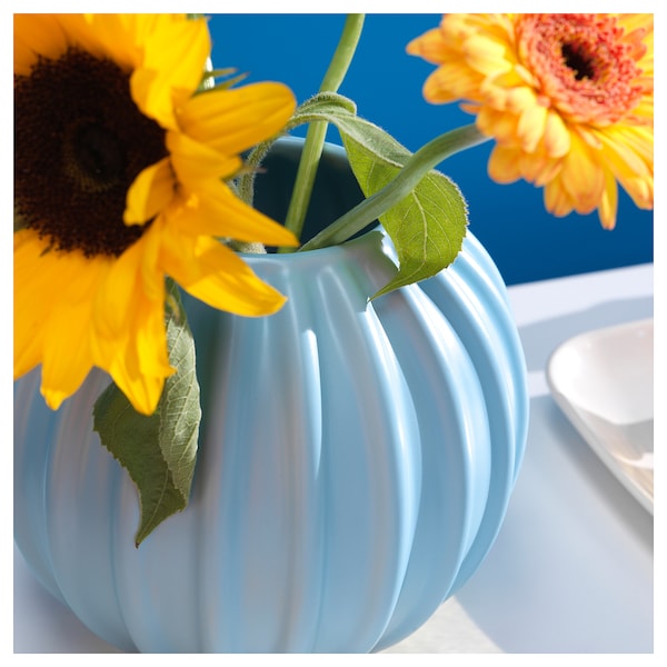 IKEA SKOGSTUNDRA vase, 6 in Light Blue, Ikea Ireland | 6702QYZNS
