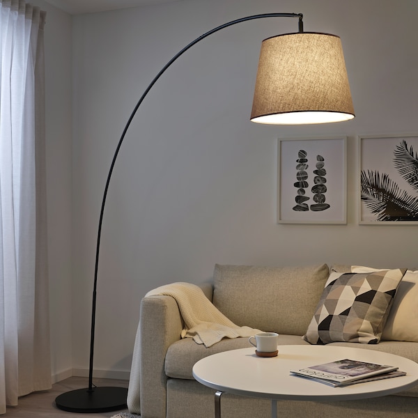 IKEA SKOTTORP / SKAFTET floor lamp, arched Light Gray, Ikea Ireland | 0517ZNUFS