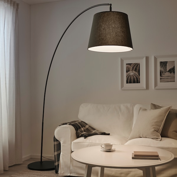 IKEA SKOTTORP / SKAFTET floor lamp, arched Gray, Ikea Ireland | 8042NGVYE