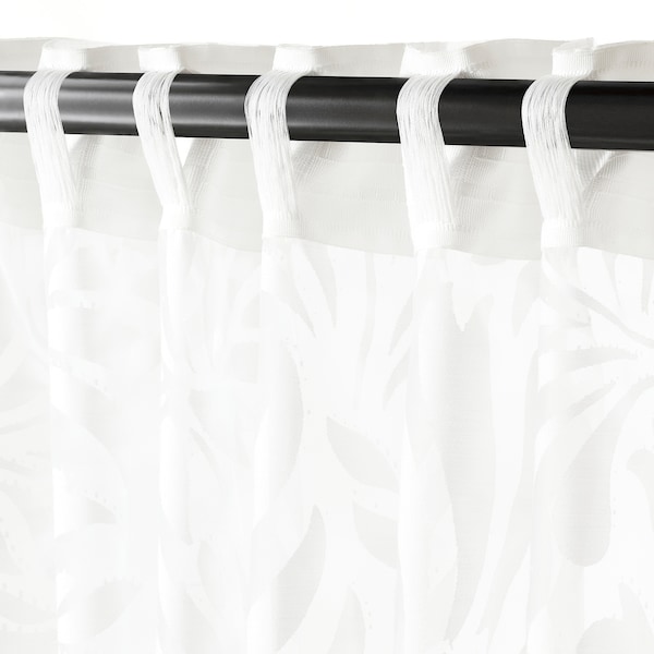IKEA SKÄREFLY sheer curtains, 1 pair, 57x98 in White, Ikea Ireland | 5392LMASD