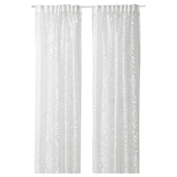 IKEA SKÄREFLY sheer curtains, 1 pair, 57x98 in White, Ikea Ireland | 5392LMASD