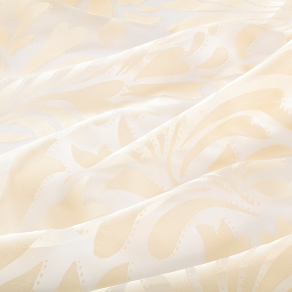 IKEA SKÄREFLY sheer curtains, 1 pair, 57x98 in Beige, Ikea Ireland | 6209THJQR